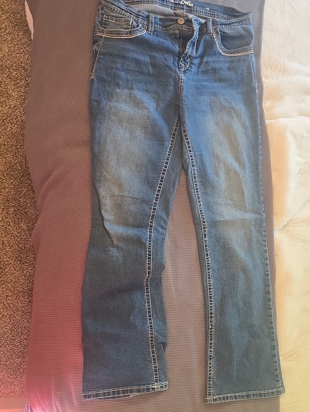 Wallflower Women's Straight Leg Blue Denim Jeans